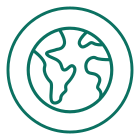 Minimalist globe icon